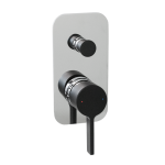 Martini Black Shower Wall Mixer With Diverter